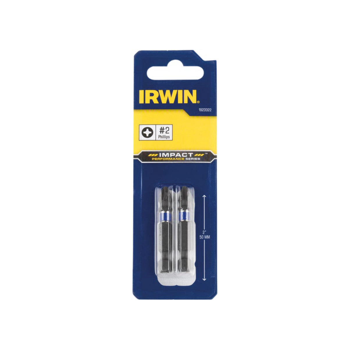 IRWIN Impact Screwdriver Bits Phillips PH2 50mm (Pack 2) IRW1923322