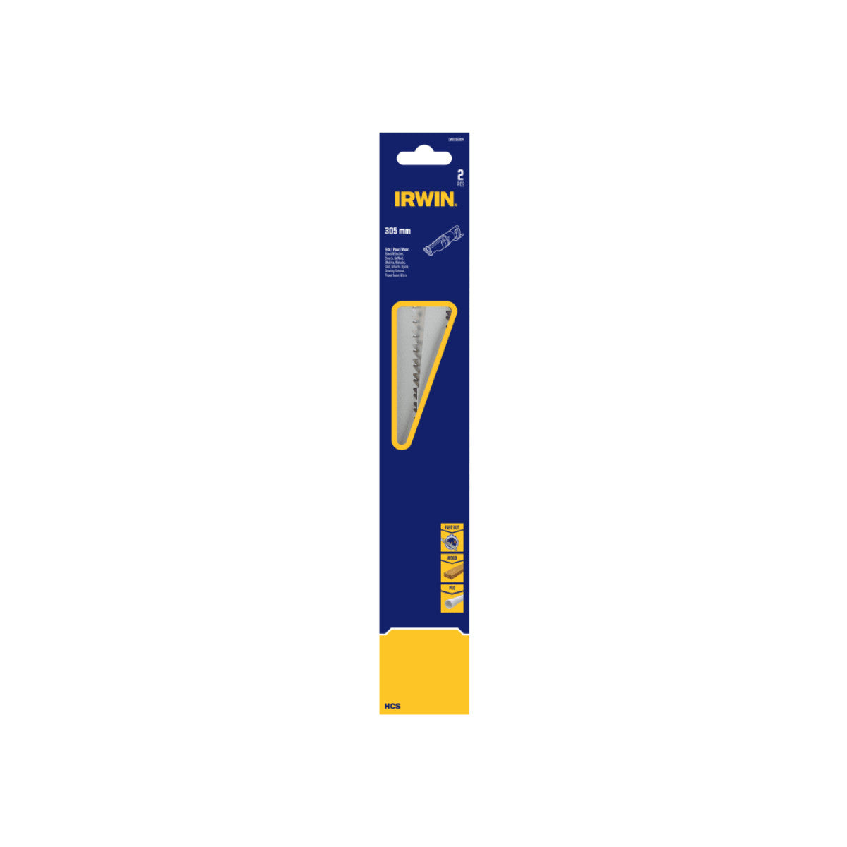 IRWIN Sabre Saw Blade Coarse Wood Cutting 305mm (Pack 2) IRWIW1016304