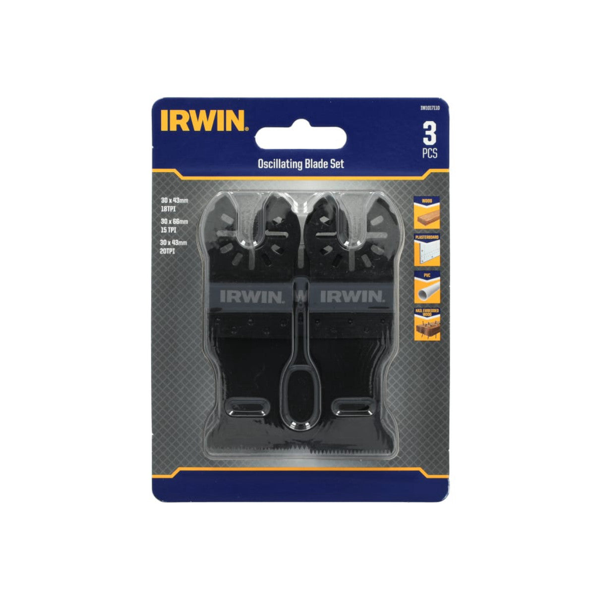 IRWIN IW1017110 Oscillating Blade Set, 3 Piece IRWIW1017110