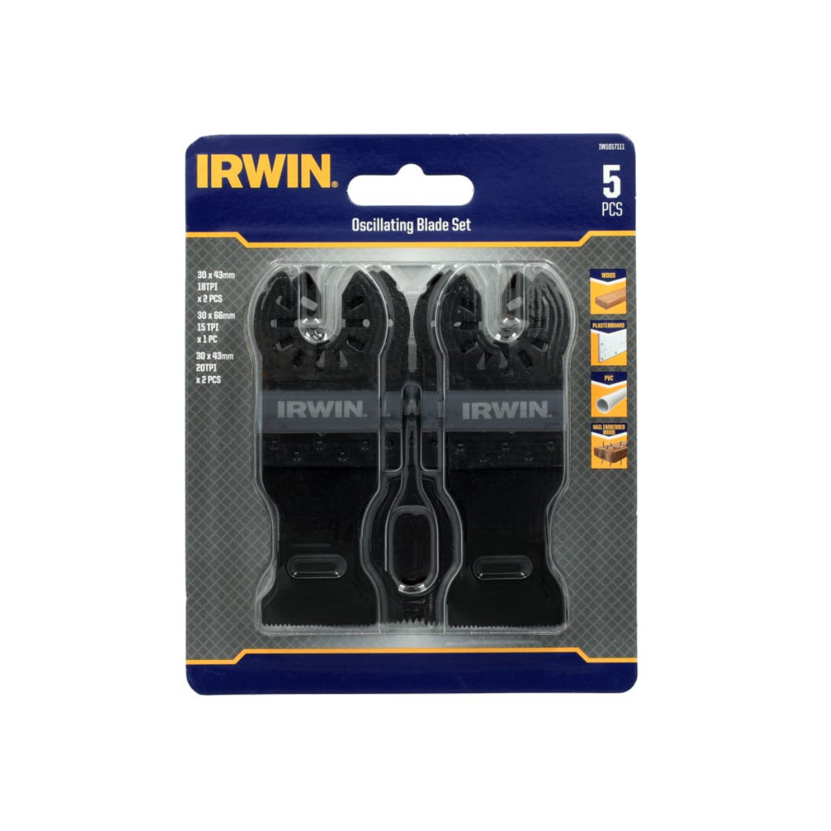 IRWIN IW1017111 Oscillating Blade Set, 5 Piece IRWIW1017111