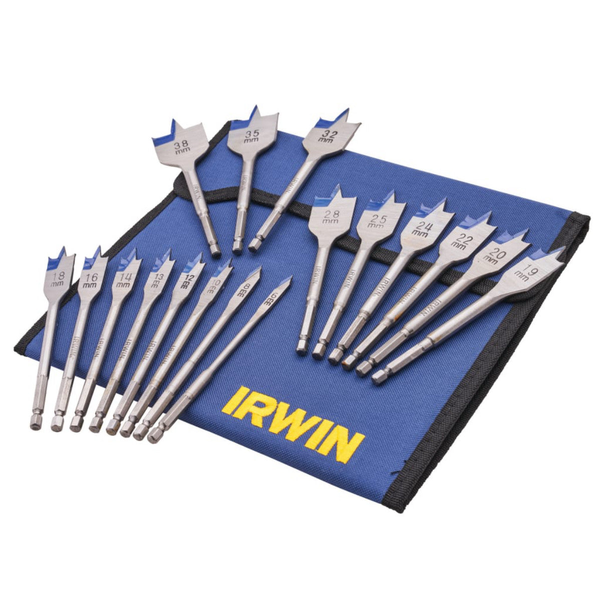 IRWIN Blue Groove 4X Flat Bit Set, 17 Piece IRWIW4041002