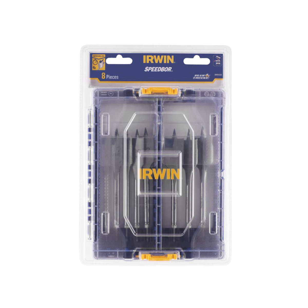 IRWIN Blue Groove 4X Flat Bit Set, 8 Piece IRWIW4041010