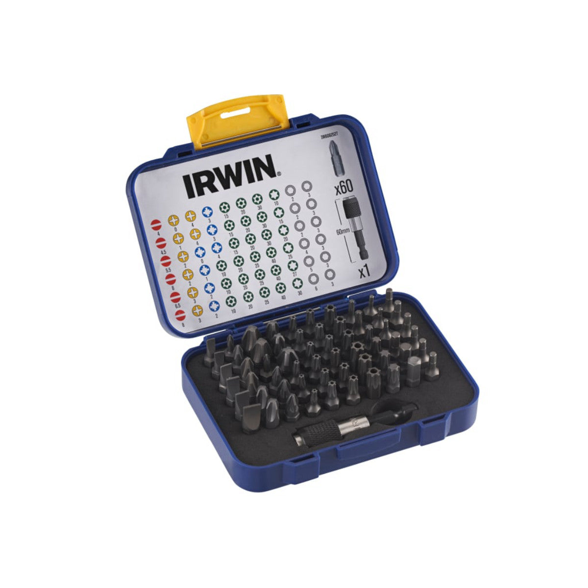 IRWIN Colour Coded Screwdriver Bit Set, 61 Piece IRWIW6062527