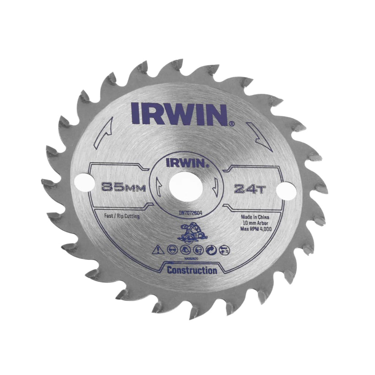 IRWIN General Purpose Saw Blade 85 x 10mm x 24T ATB IRWIW7072604