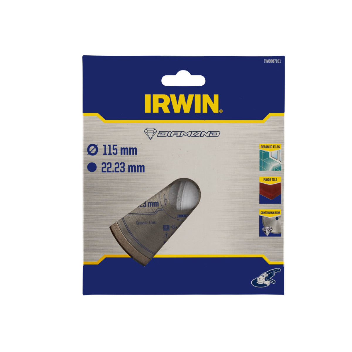 IRWIN Continuous Rim Diamond Blade 115 x 22.23mm IRWIW8087101