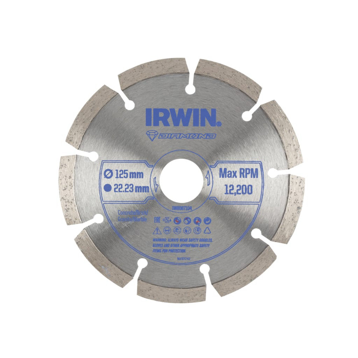 IRWIN Segmented Diamond Blade 125 x 22.23mm IRWIW8087104