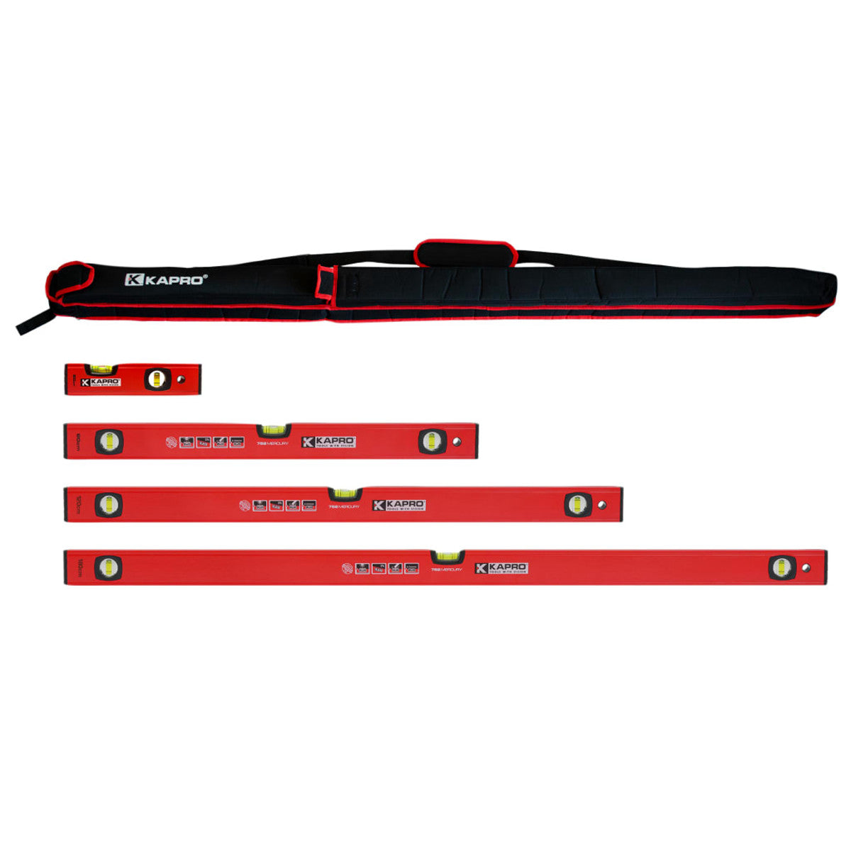 Kapro Mercury Level Set, 4 Piece KPOK752SET4