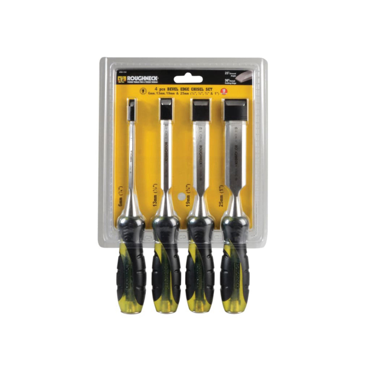 Roughneck Pro Series Bevel Edge Chisel Set, 4 Piece ROU30154