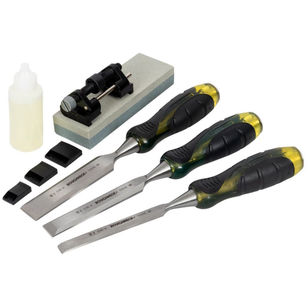 Roughneck Pro Series Bevel Edge Chisel & Sharpening Kit, 6 Piece ROU30165