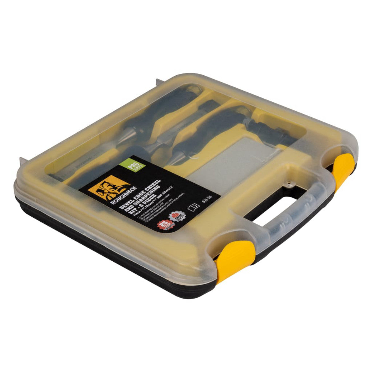 Roughneck Pro Series Bevel Edge Chisel & Sharpening Kit, 6 Piece ROU30165