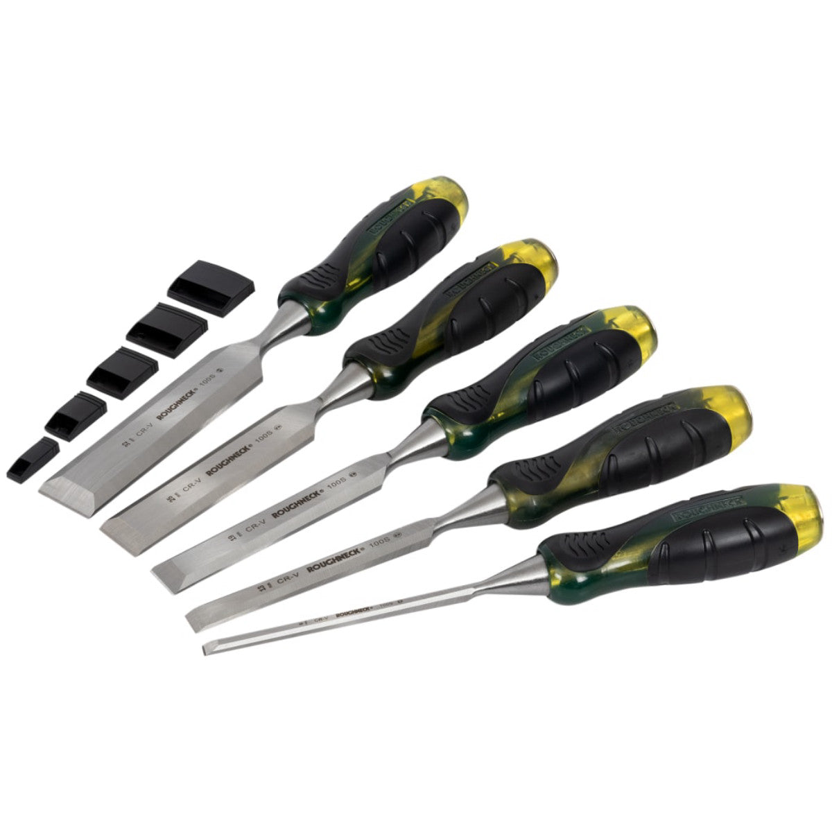 Roughneck Pro Series Bevel Edge Chisel Set in Canvas Wallet, 5 Piece ROU30175