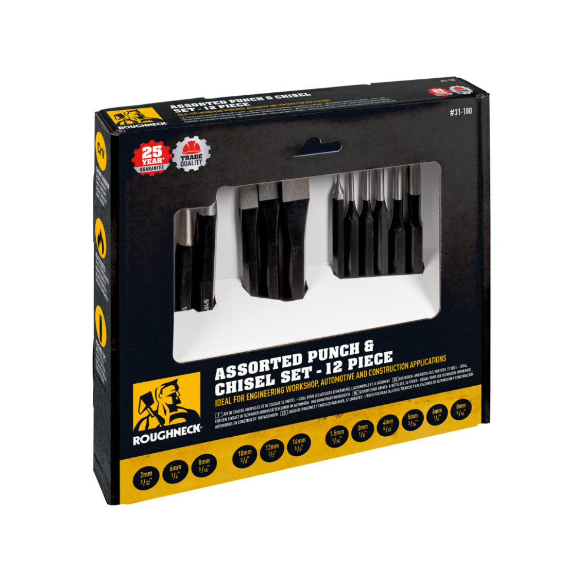 Roughneck Punch & Chisel Set, 12 Piece ROU31180
