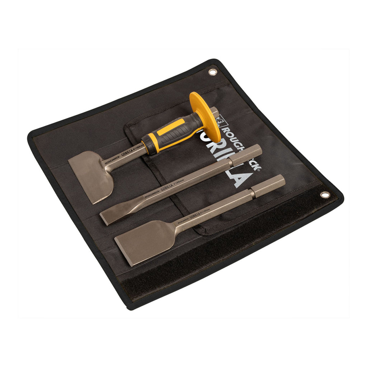 Roughneck GORILLA Bolster & Chisel Set with Canvas Tool Roll, 3 Piece ROU31935