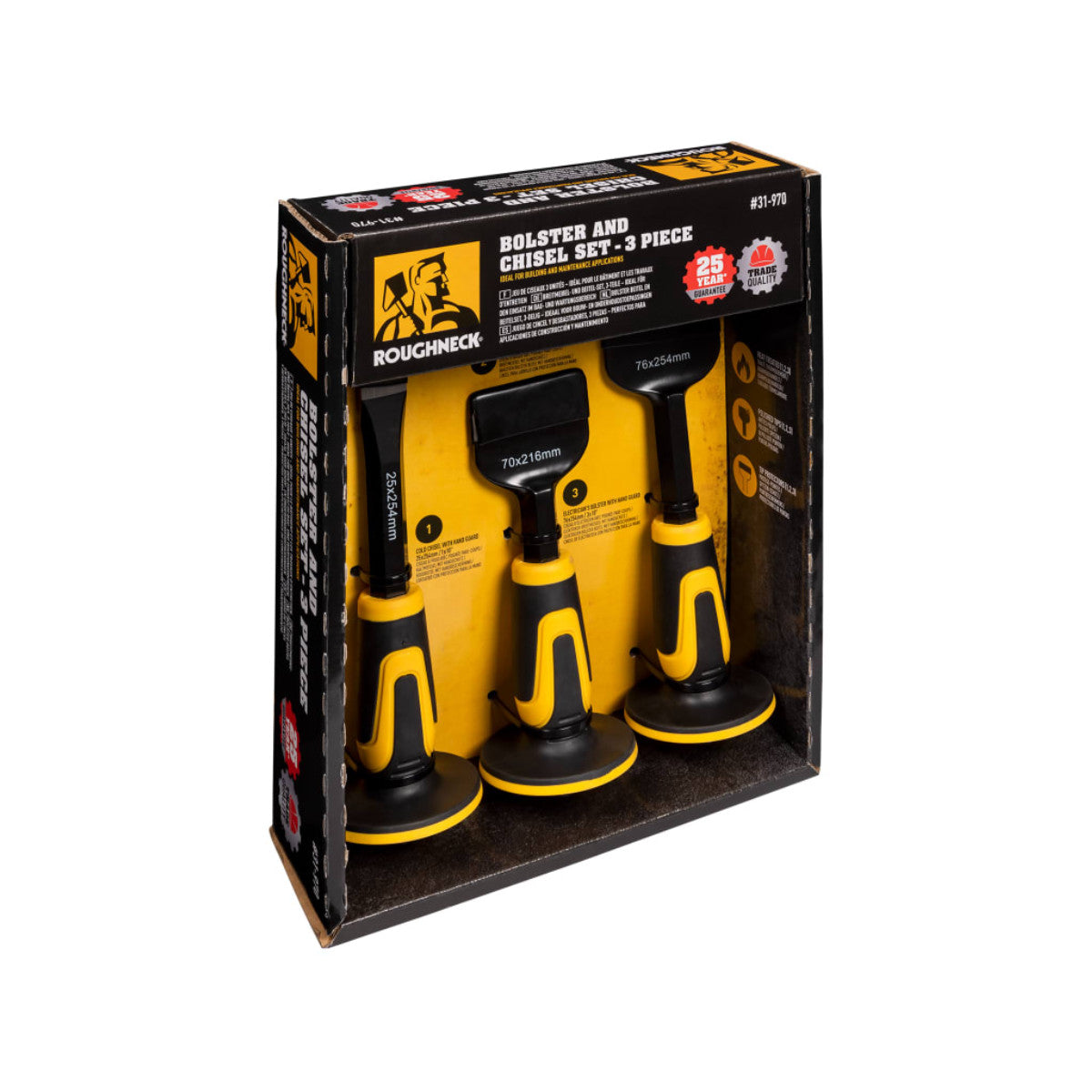 Roughneck Bolster & Chisel Set, 3 Piece ROU31970