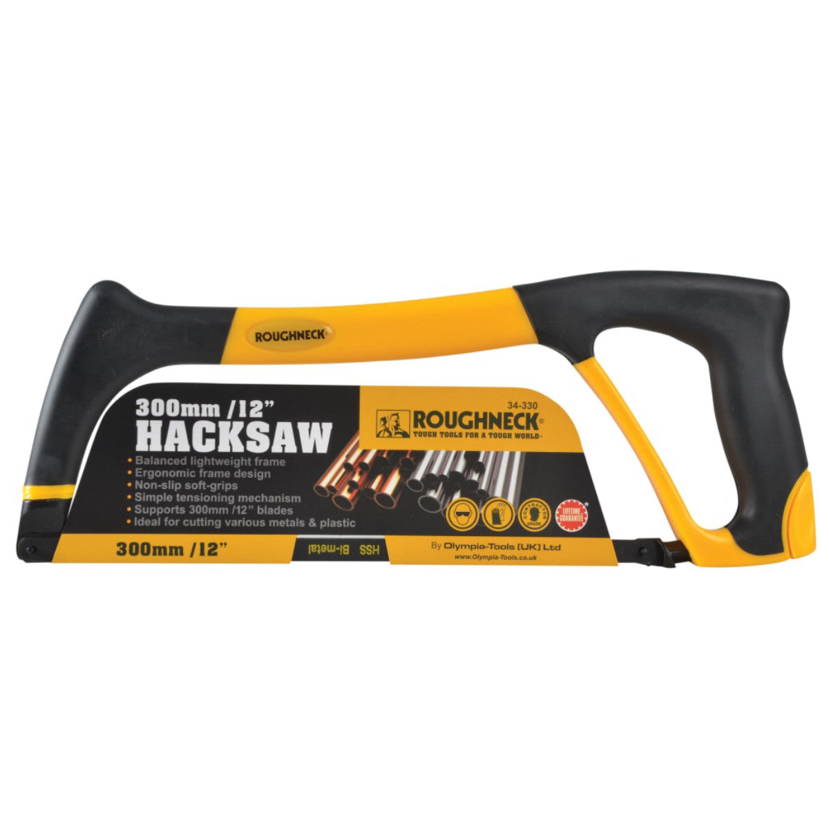 Roughneck R12H Heavy-Duty Hacksaw 300mm (12in) 24TPI ROU34330