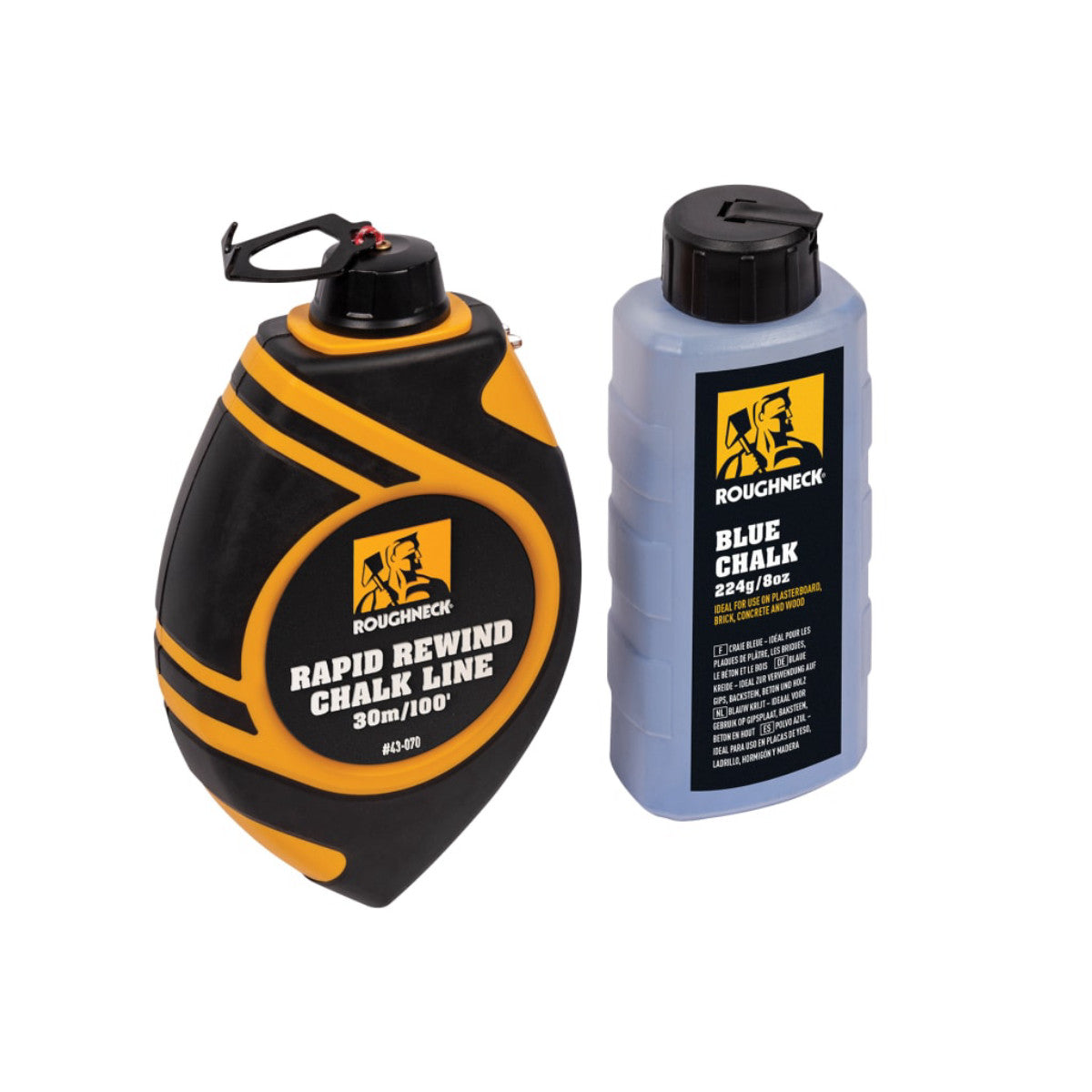 Roughneck Rapid Rewind Chalk Line Set 30m (100ft) ROU43070