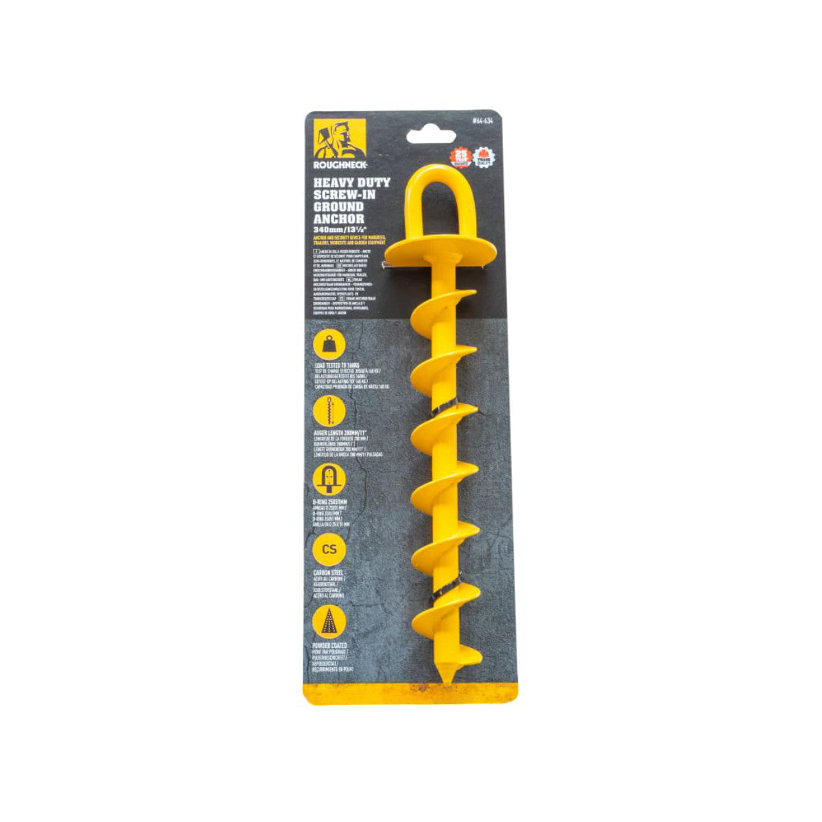 Roughneck Heavy-Duty Screw-in Ground Anchor 340mm (13.1/2in) ROU64634