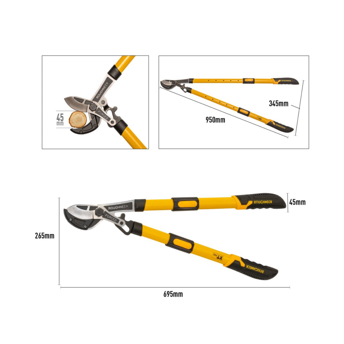 Roughneck XT Pro Telescopic Anvil Loppers 695-945mm (27.1/2-37.3/4in) ROU66866