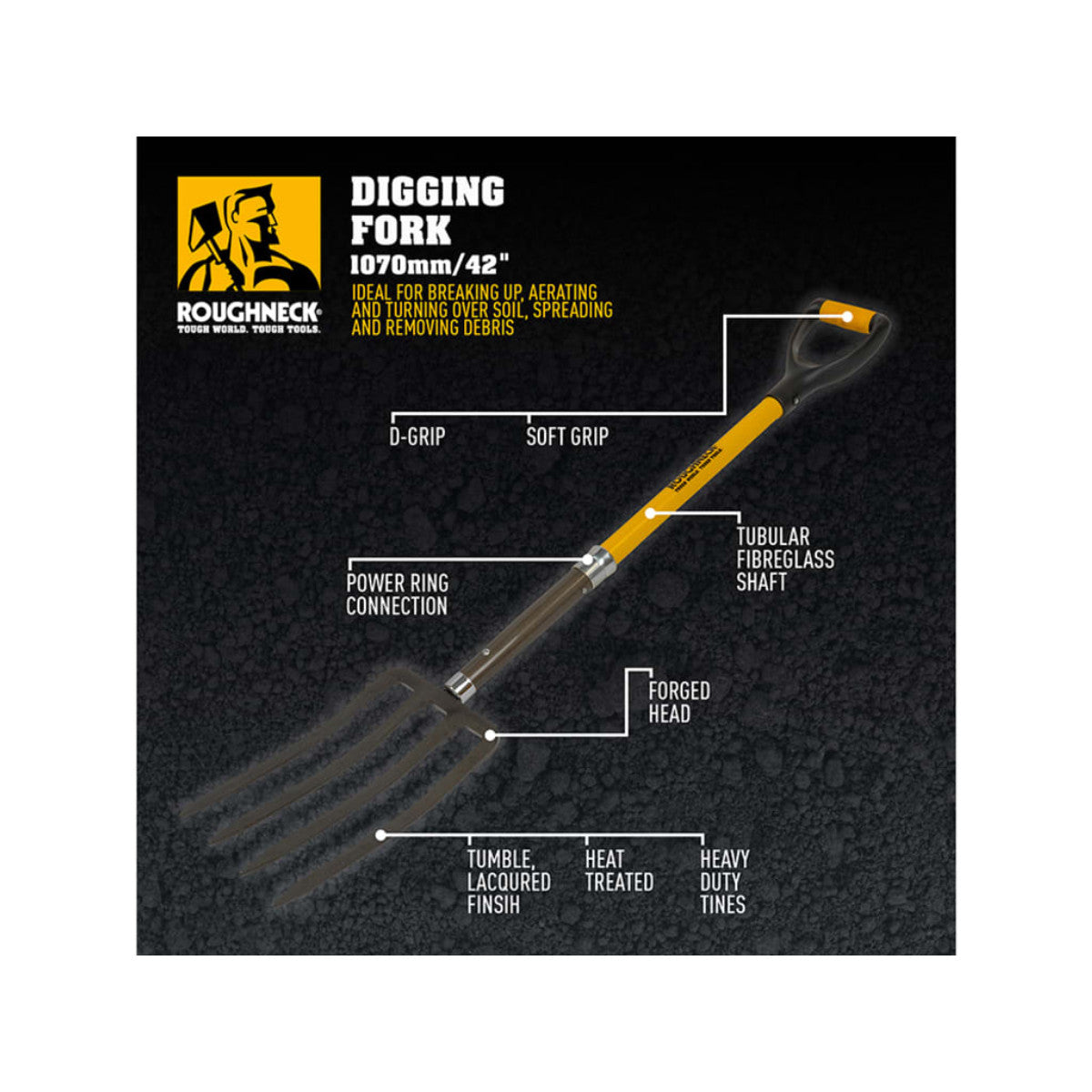 Roughneck Digging Fork 1070mm (42in) ROU68140