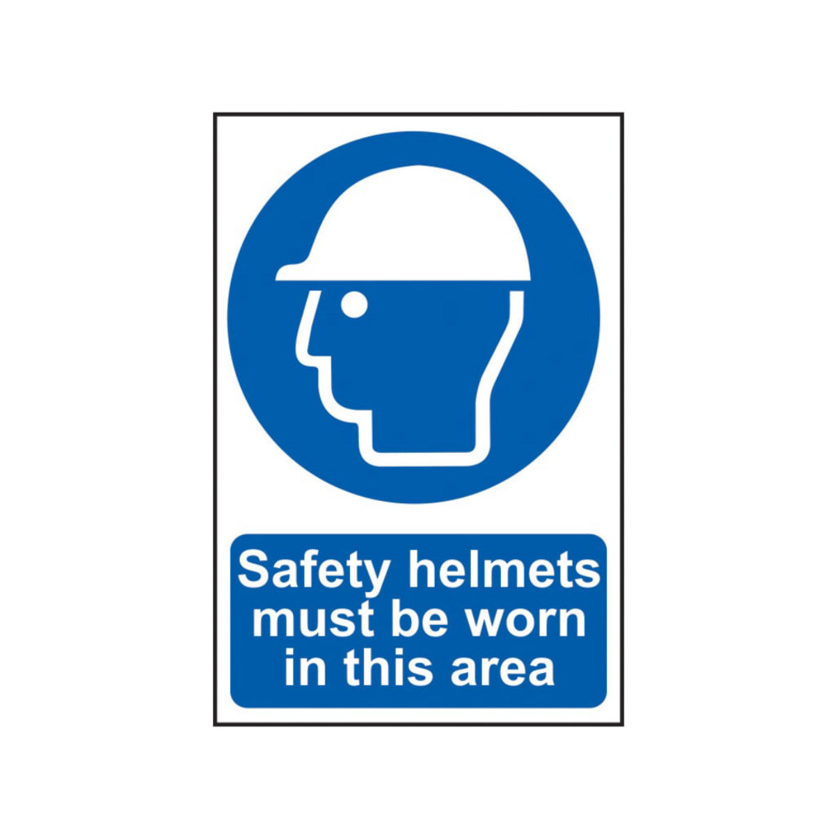 Scan Safety Helmets Must Be Worn in This Area - PVC Sign 200 x 300mm SCA0002