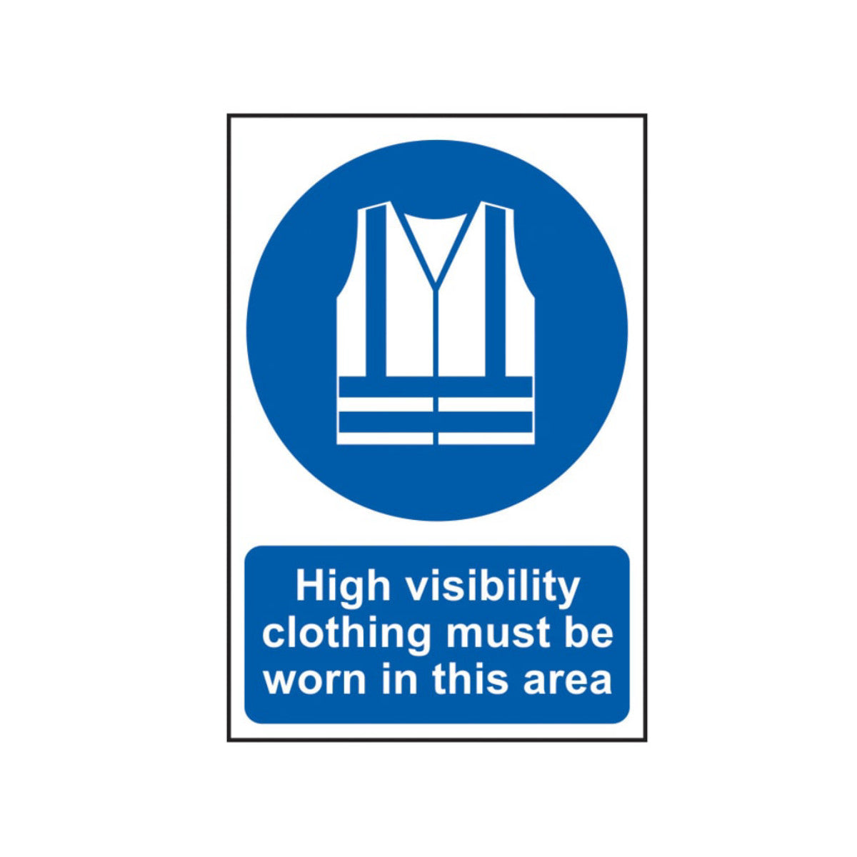 Scan High Visibility Jackets Must Be Worn In This Area - PVC Sign 200 x 300mm SCA0022