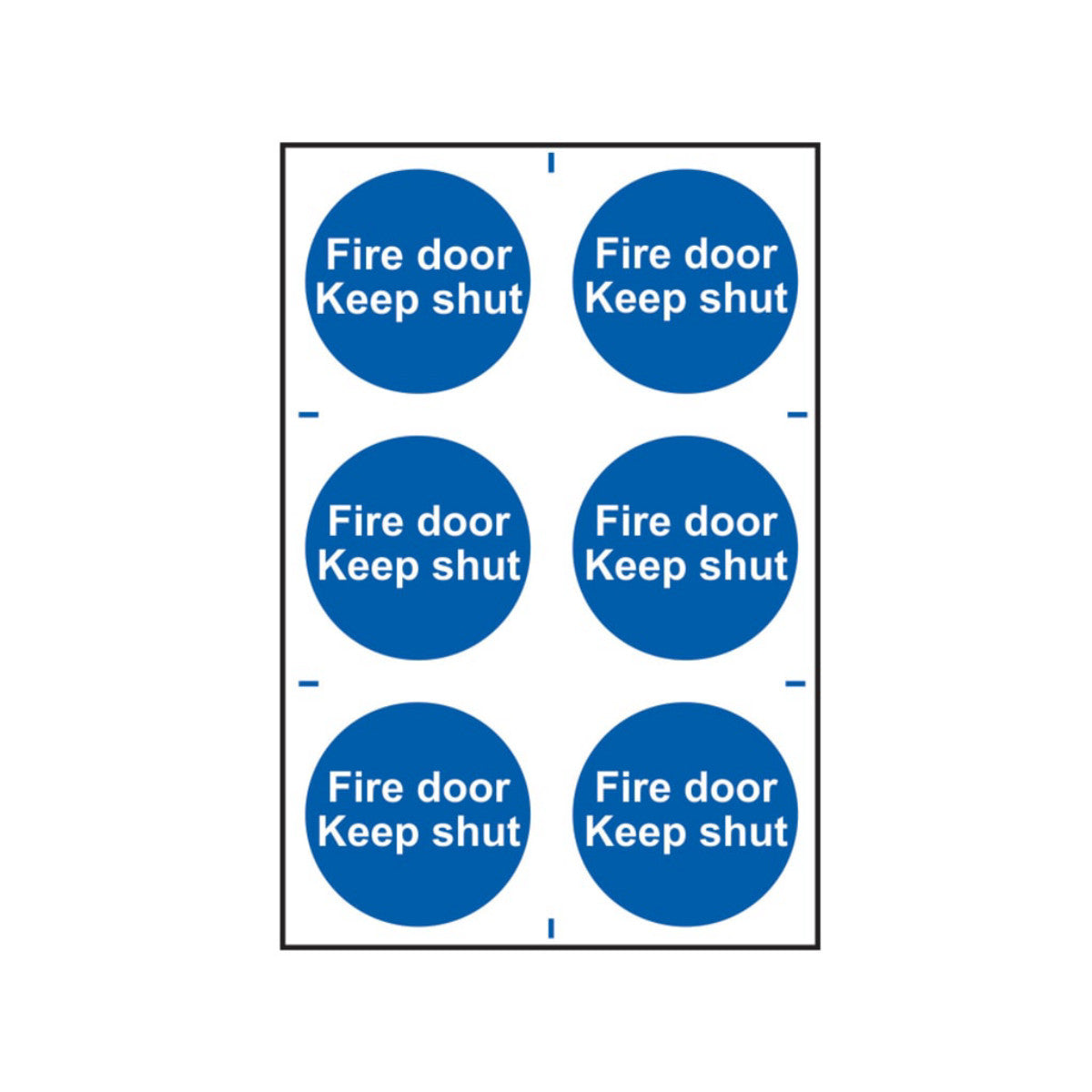 Scan Fire Door Keep Shut - 6 PVC Signs 100 x 100mm SCA0151
