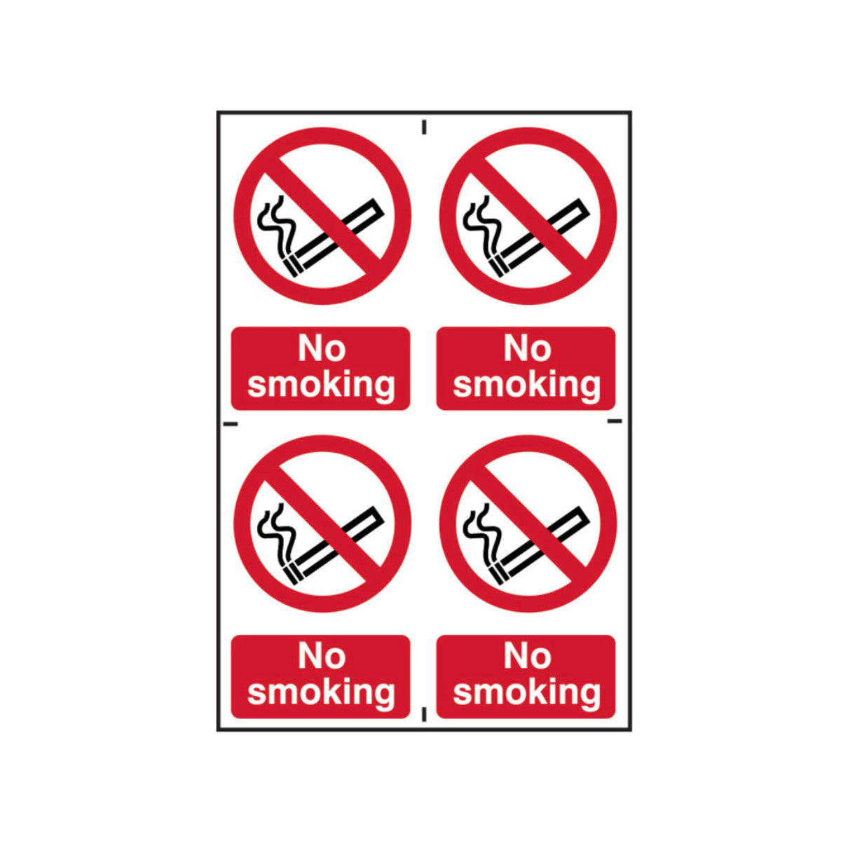Scan No Smoking - 4 PVC Signs 100 x 150mm SCA0552