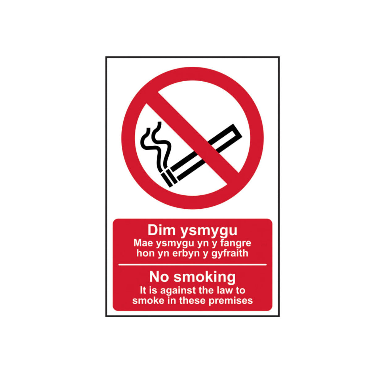 Scan No Smoking Welsh / English - PVC Sign 200 x 300mm SCA0578