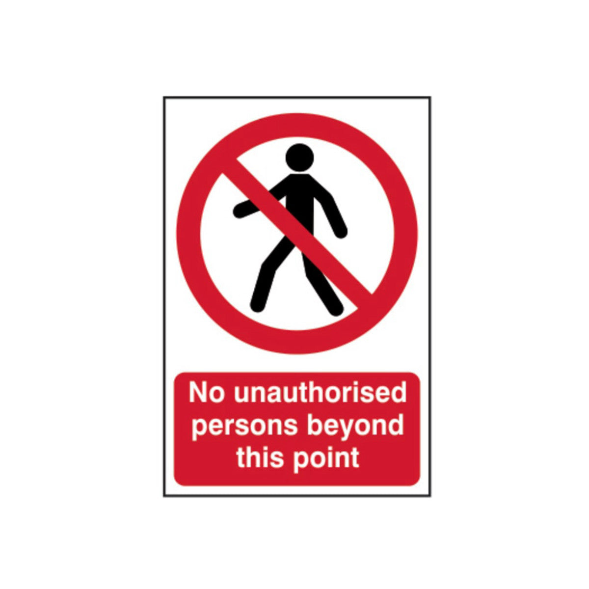 Scan No Unauthorised Persons Beyond This Point - PVC Sign 200 x 300mm SCA0622