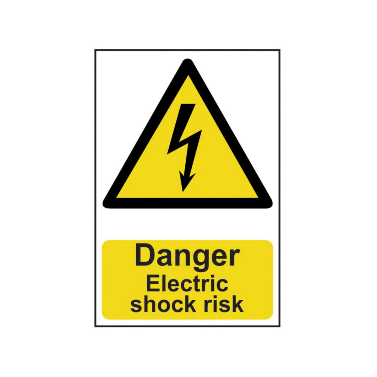 Scan Danger Electric Shock Risk - PVC Sign 200 x 300mm SCA0750