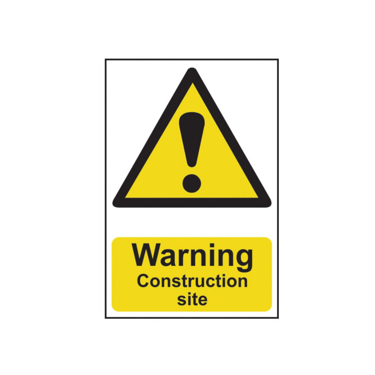 Scan Warning Construction Site - PVC Sign 200 x 300mm SCA0958