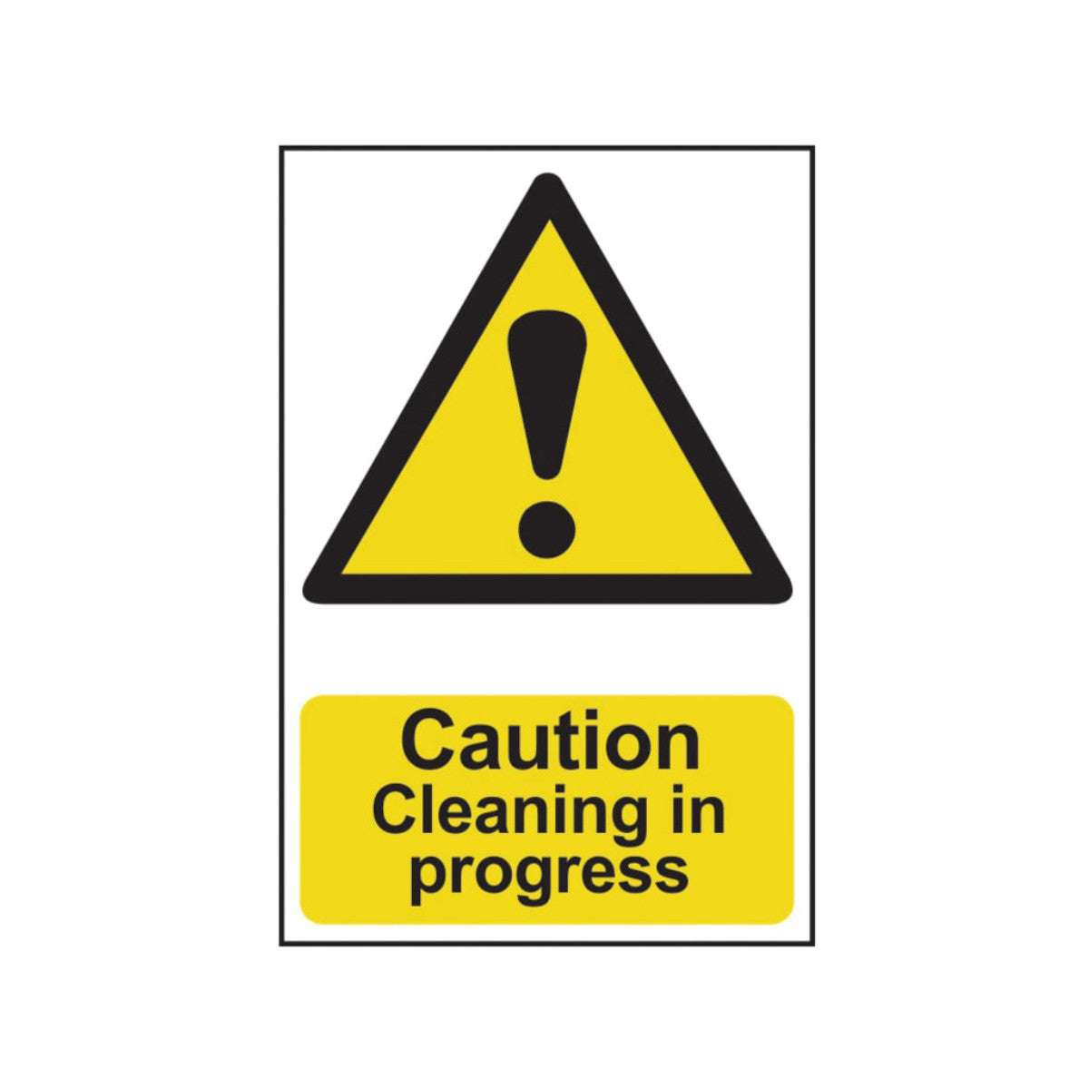 Scan Caution Cleaning In Progress - PVC Sign 200 x 300mm SCA1114