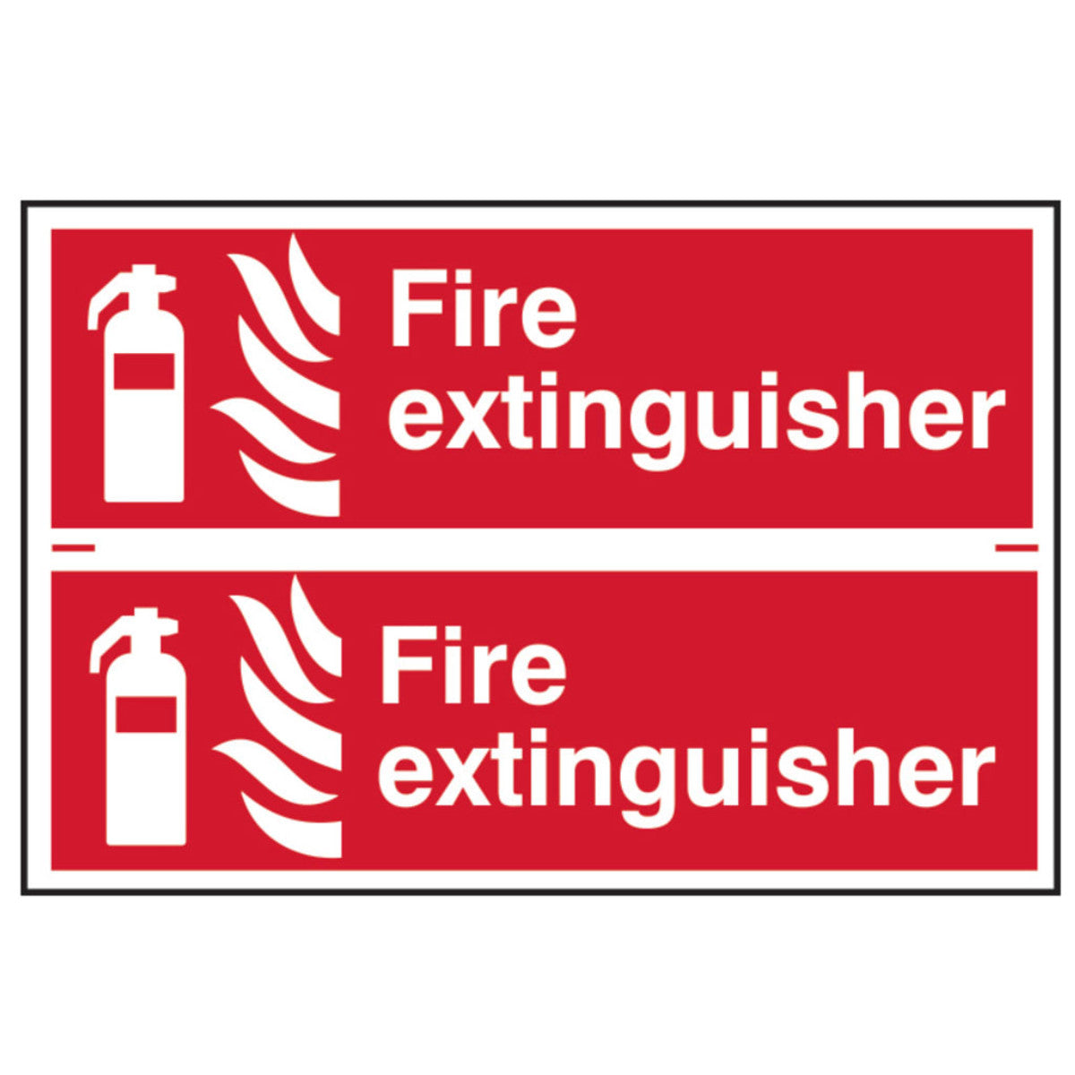 Scan Fire Extinguisher - 2 PVC Signs 300 x 100mm SCA1351
