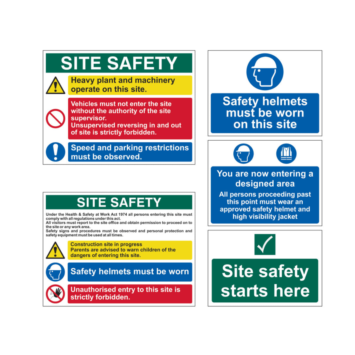 Scan PVC Construction Site Pack (5 signs) SCA13974