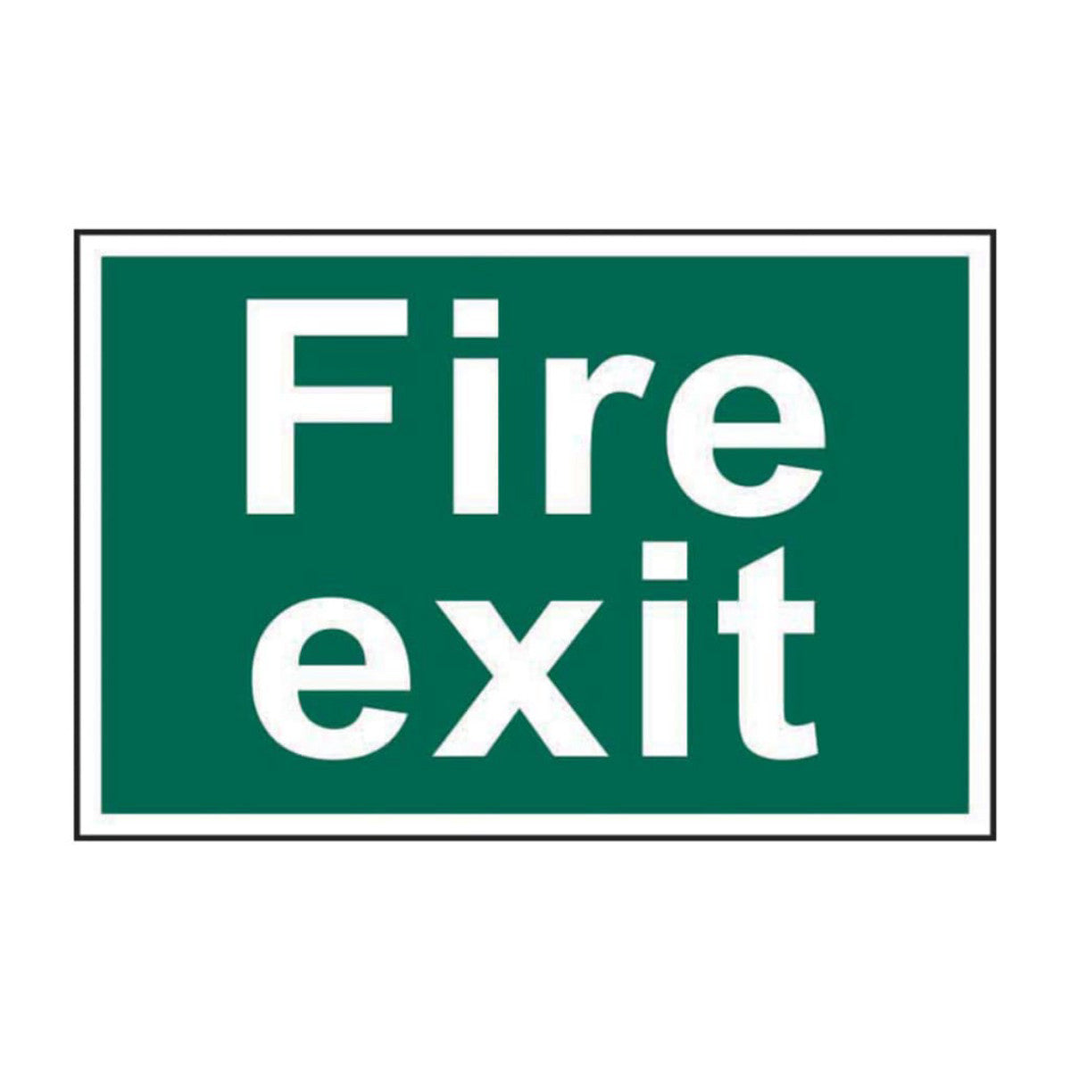 Scan Fire Exit Text Only - PVC Sign 300 x 200mm SCA1502
