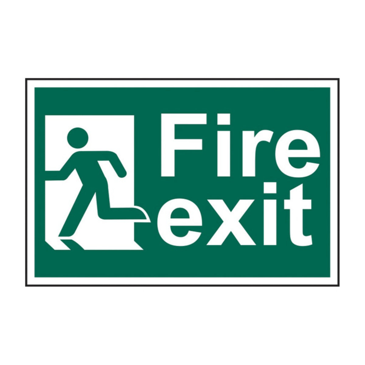 Scan Fire Exit Man Running Left - PVC Sign 300 x 200mm SCA1508