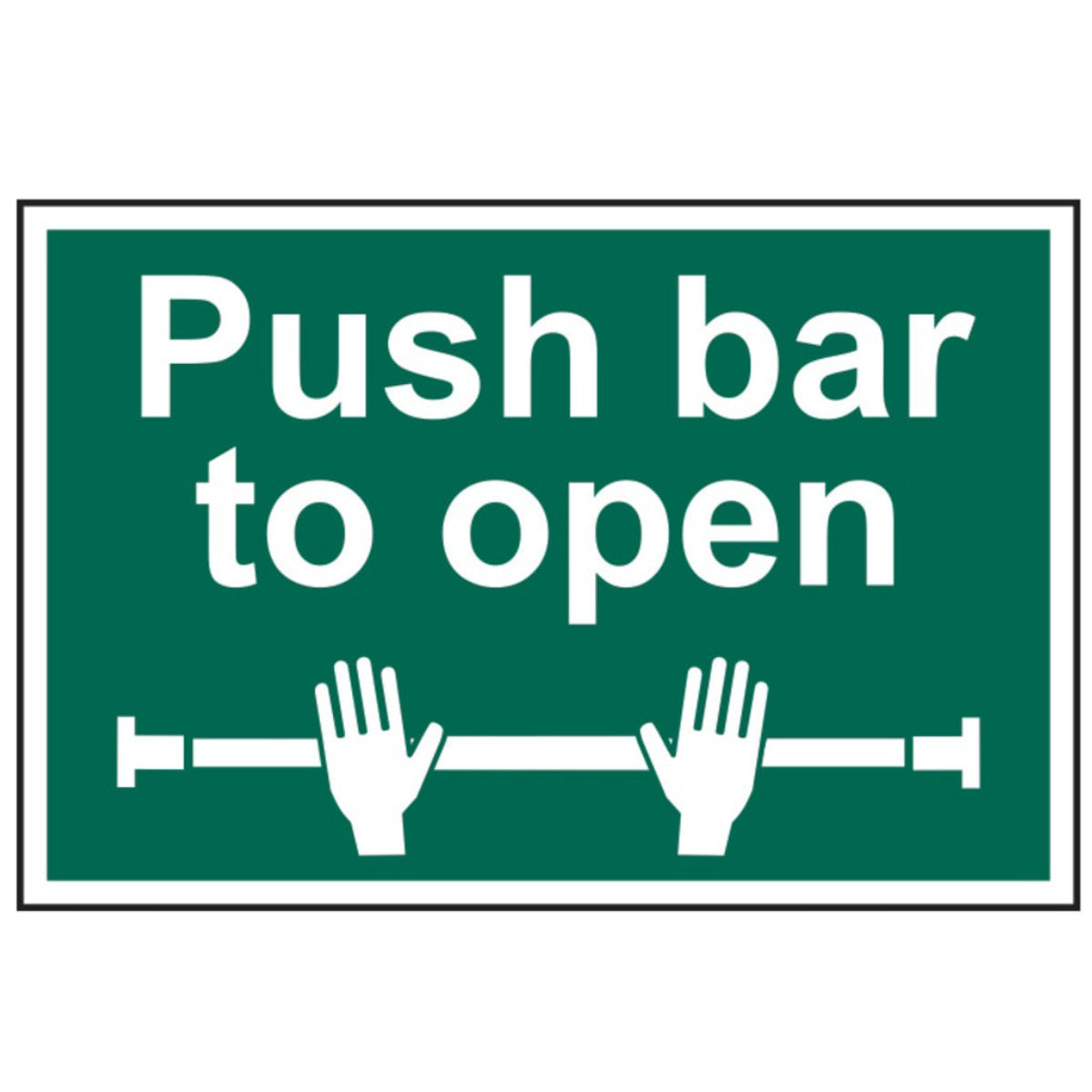 Scan Push Bar To Open - PVC Sign 300 x 200mm SCA1523
