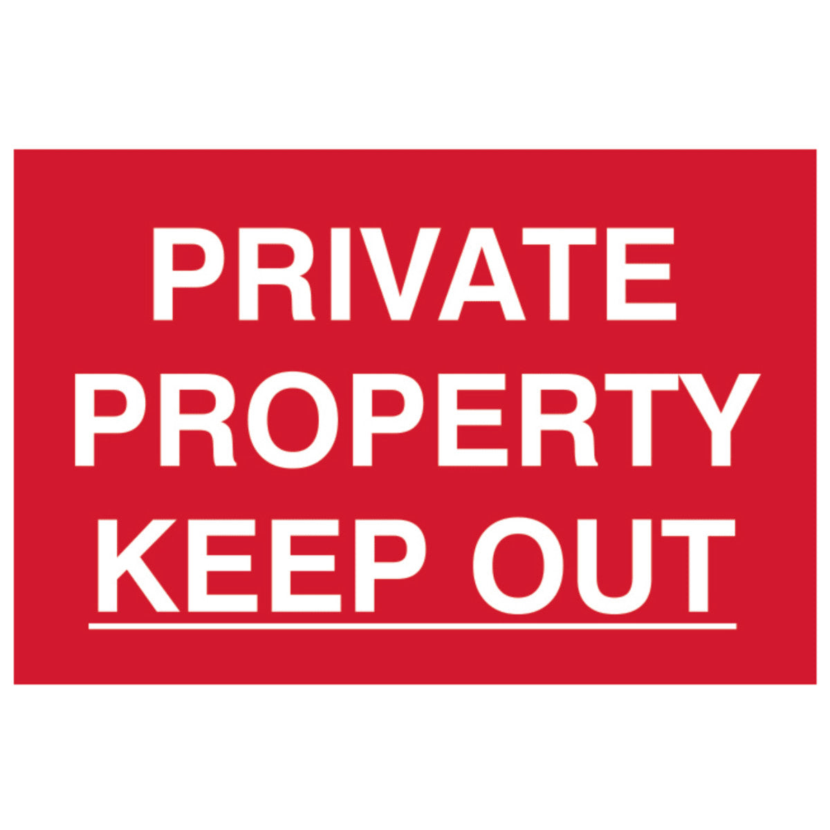 Scan Private Property Keep Out - PVC Sign 300 x 200mm SCA1652
