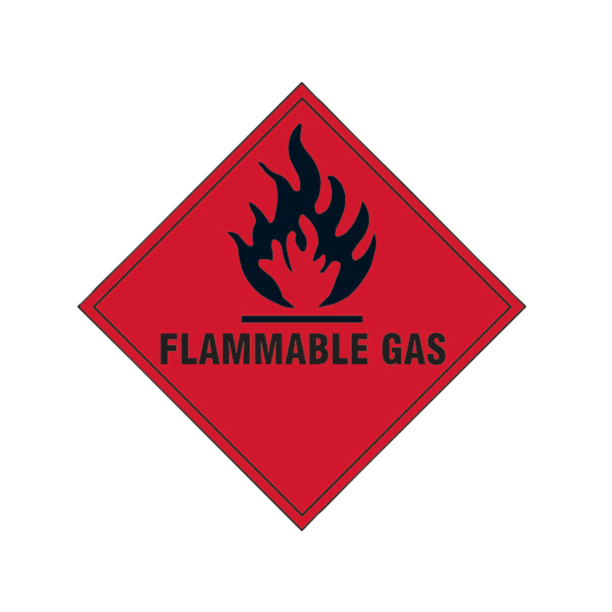 Scan Flammable Gas - Self Adhesive Vinyl Sign 100 x 100mm SCA1852S