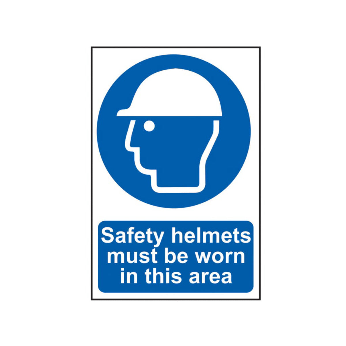 Scan Safety Helmets Must Be Worn In This Area - PVC Sign 400 x 600mm SCA4000