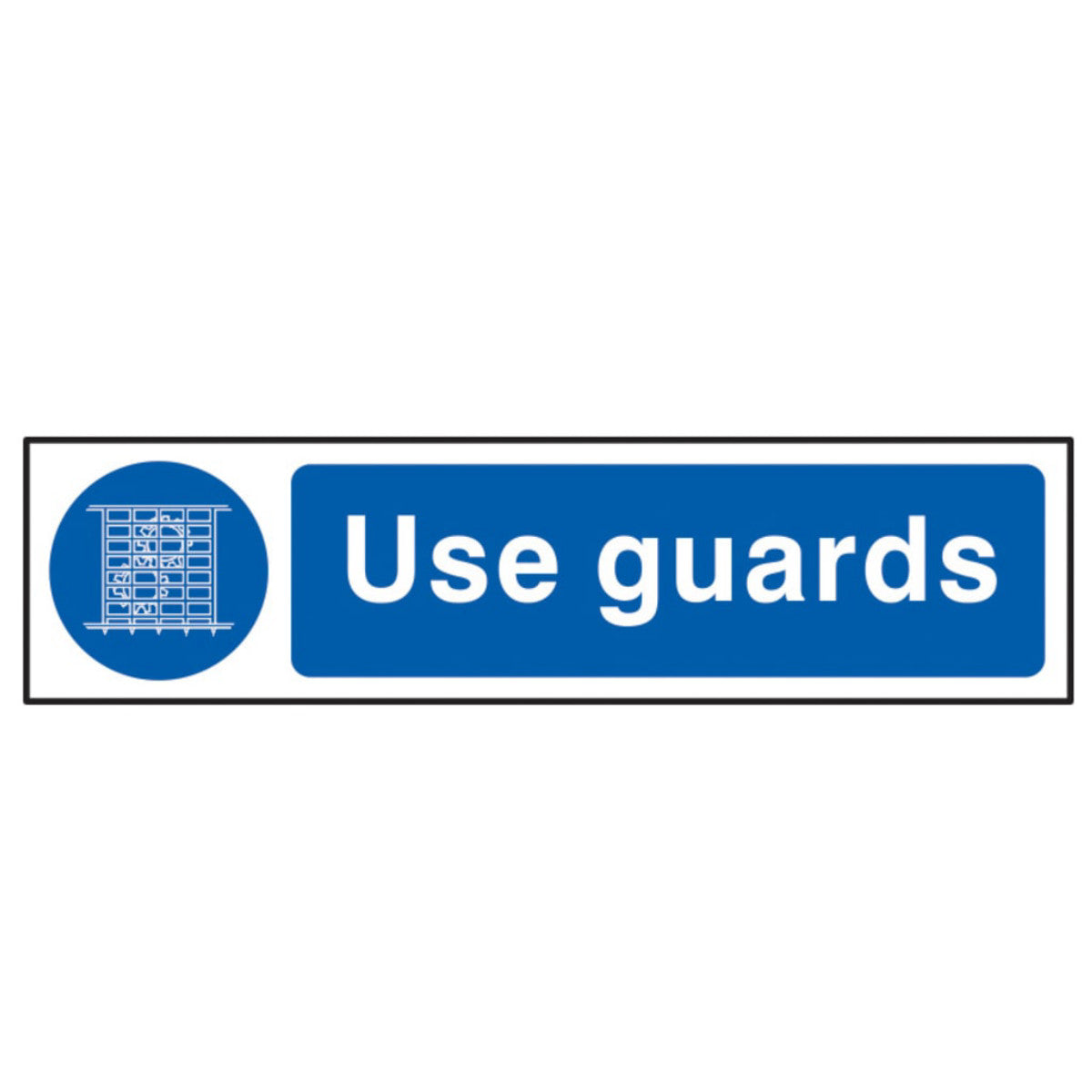 Scan Use Guards - PVC Sign 200 x 50mm SCA5003