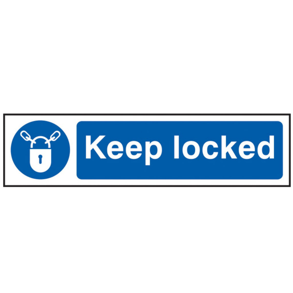 Scan Keep Locked - PVC Sign 200 x 50mm SCA5011