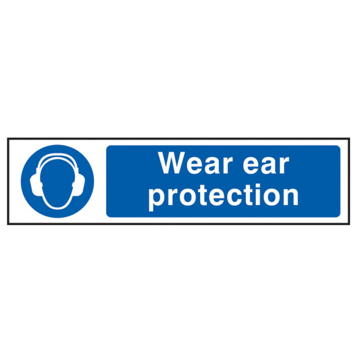 Scan Wear Ear Protection - PVC Sign 200 x 50mm SCA5016