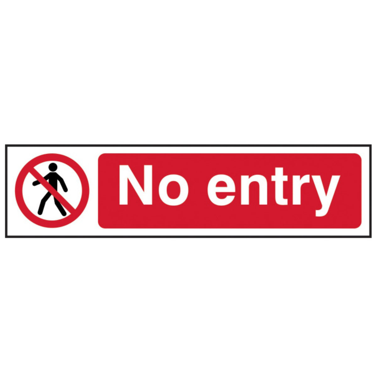 Scan No Entry - PVC Sign 200 x 50mm SCA5052