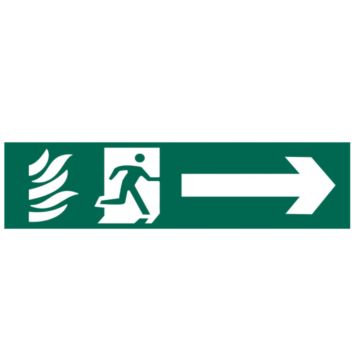 Scan Running Man Arrow Right - PVC Sign 200 x 50mm SCA5200
