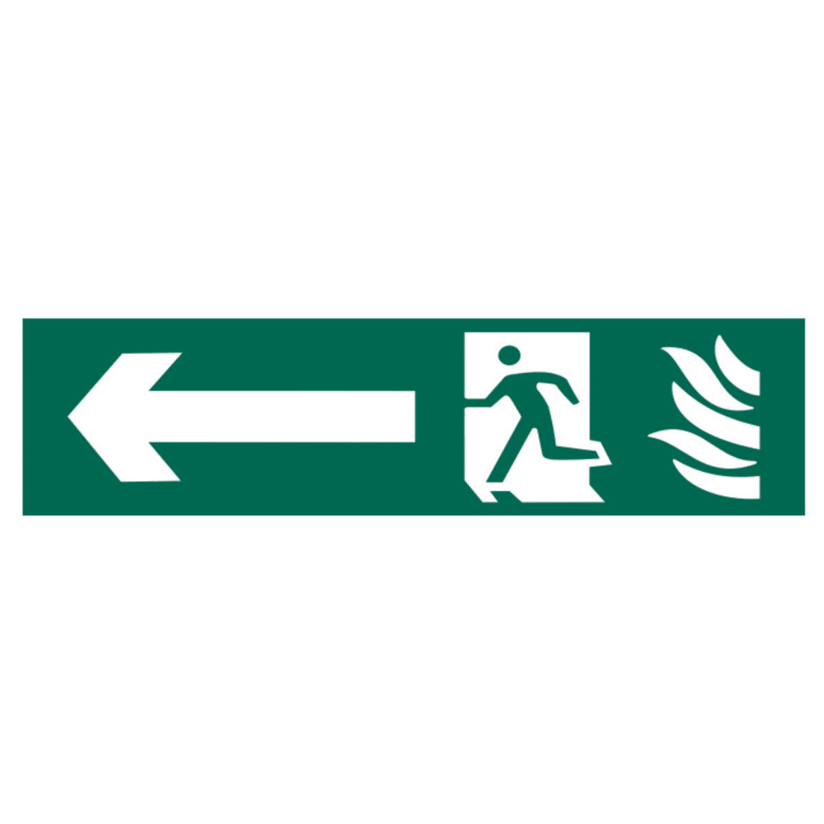 Scan Running Man Arrow Left - PVC Sign 200 x 50mm SCA5201