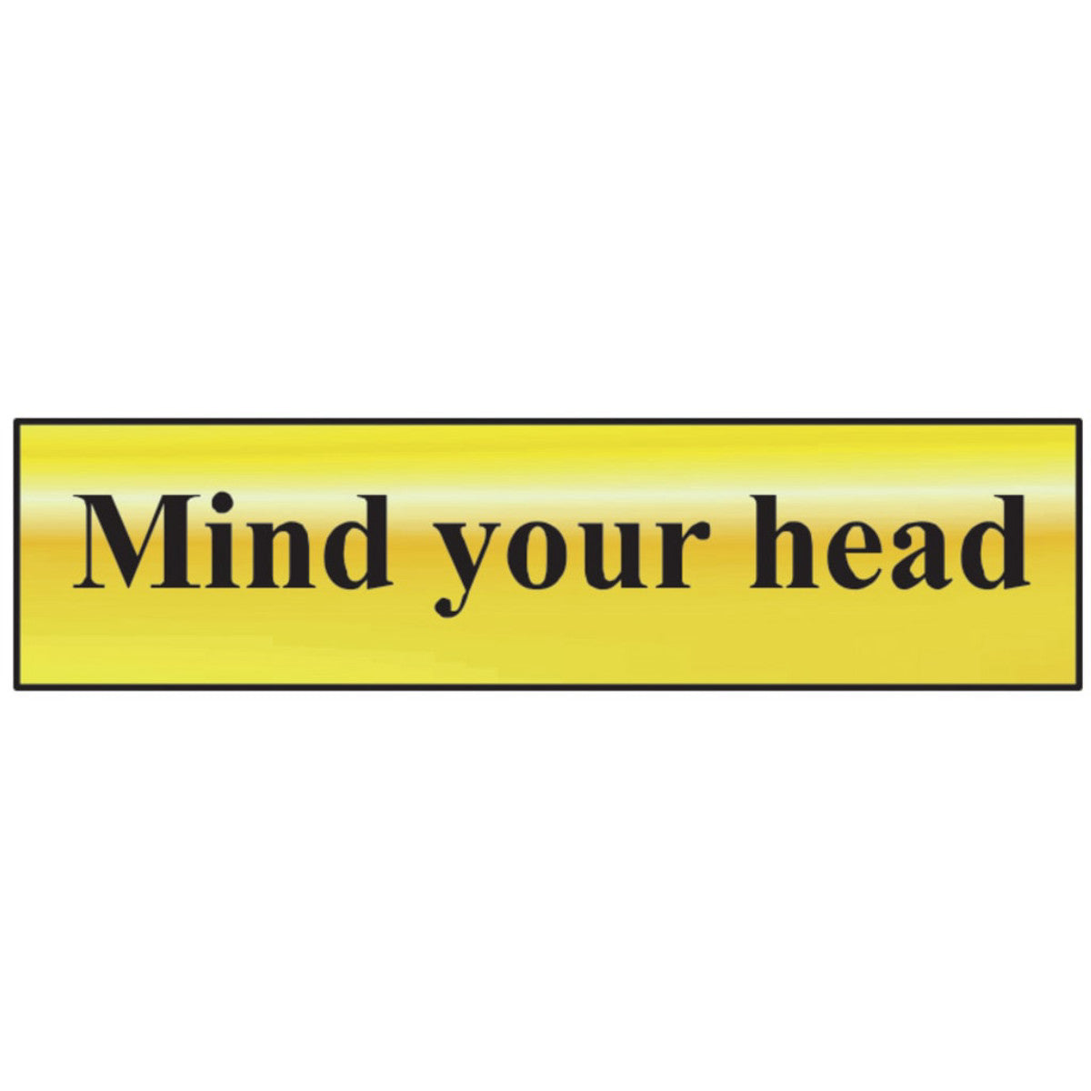 Scan Mind Your Head - Polished Brass Effect 200 x 50mm SCA6030
