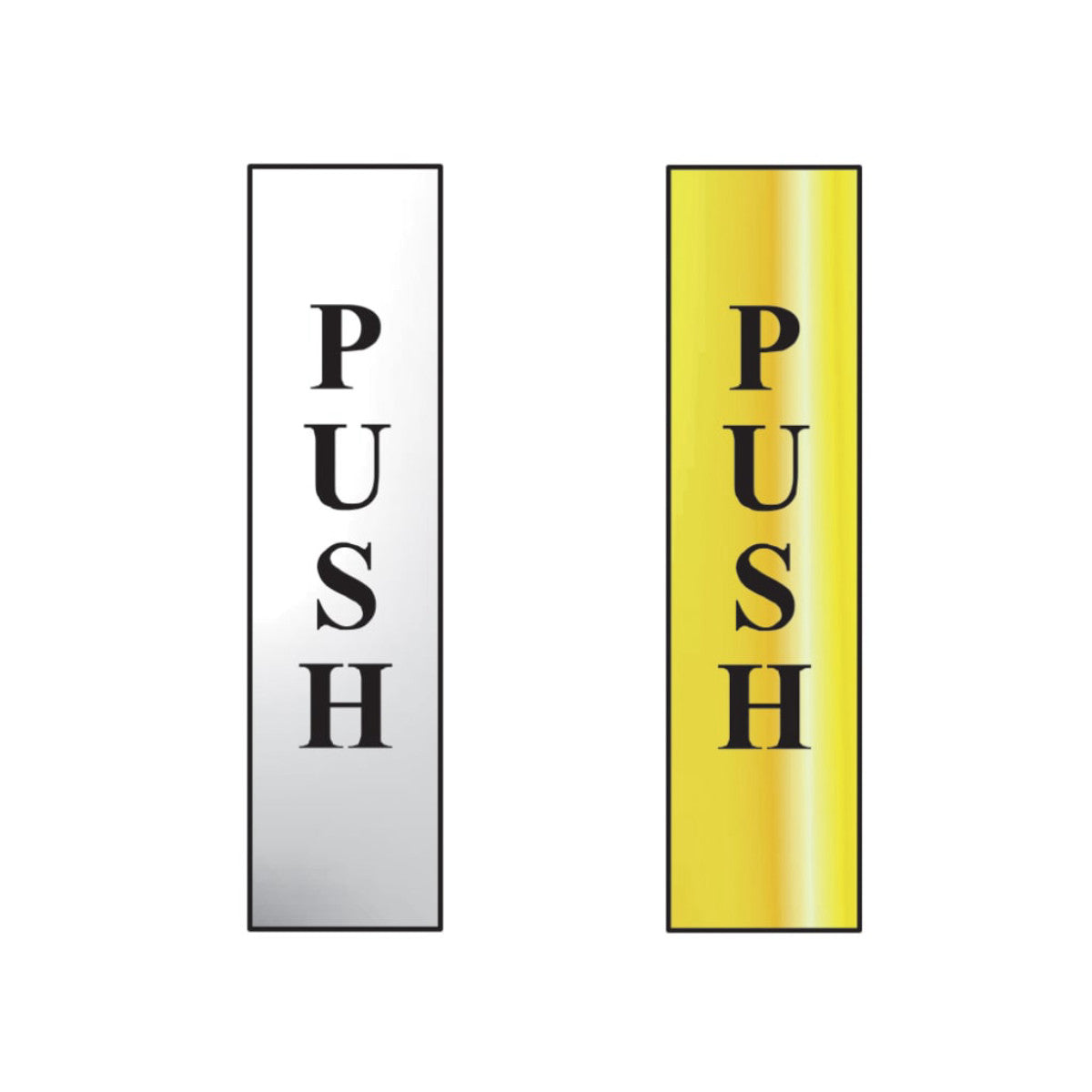 Scan Push Vertical - Polished Chrome Effect 50 x 200mm SCA6032C
