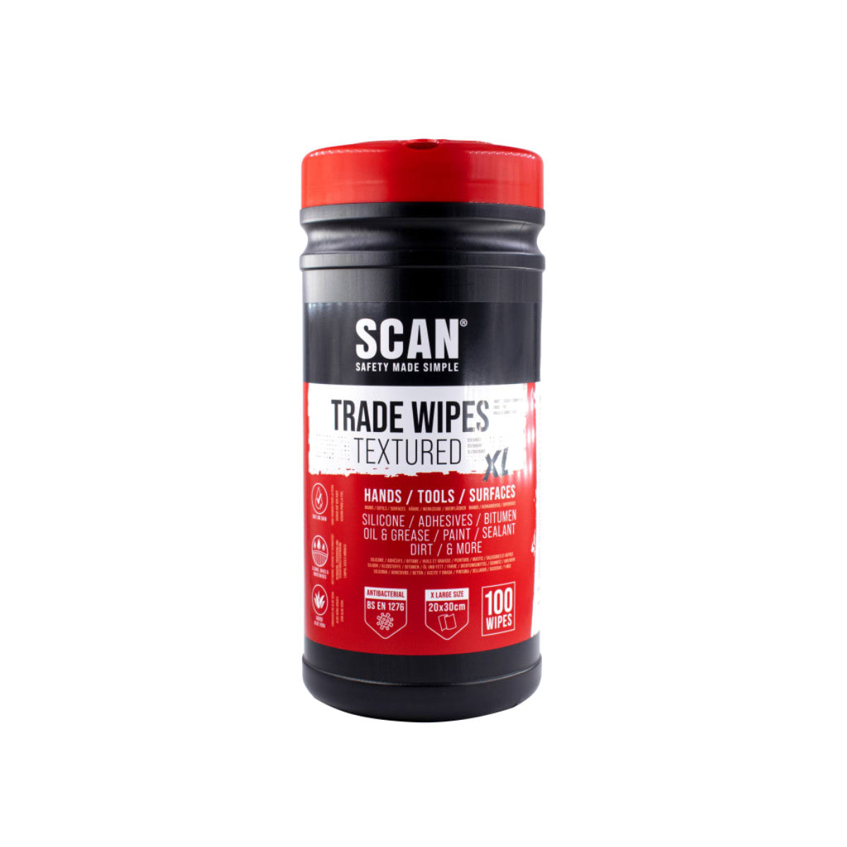 Scan Heavy-duty Trade Wipes (Tub 100) SCACWT100
