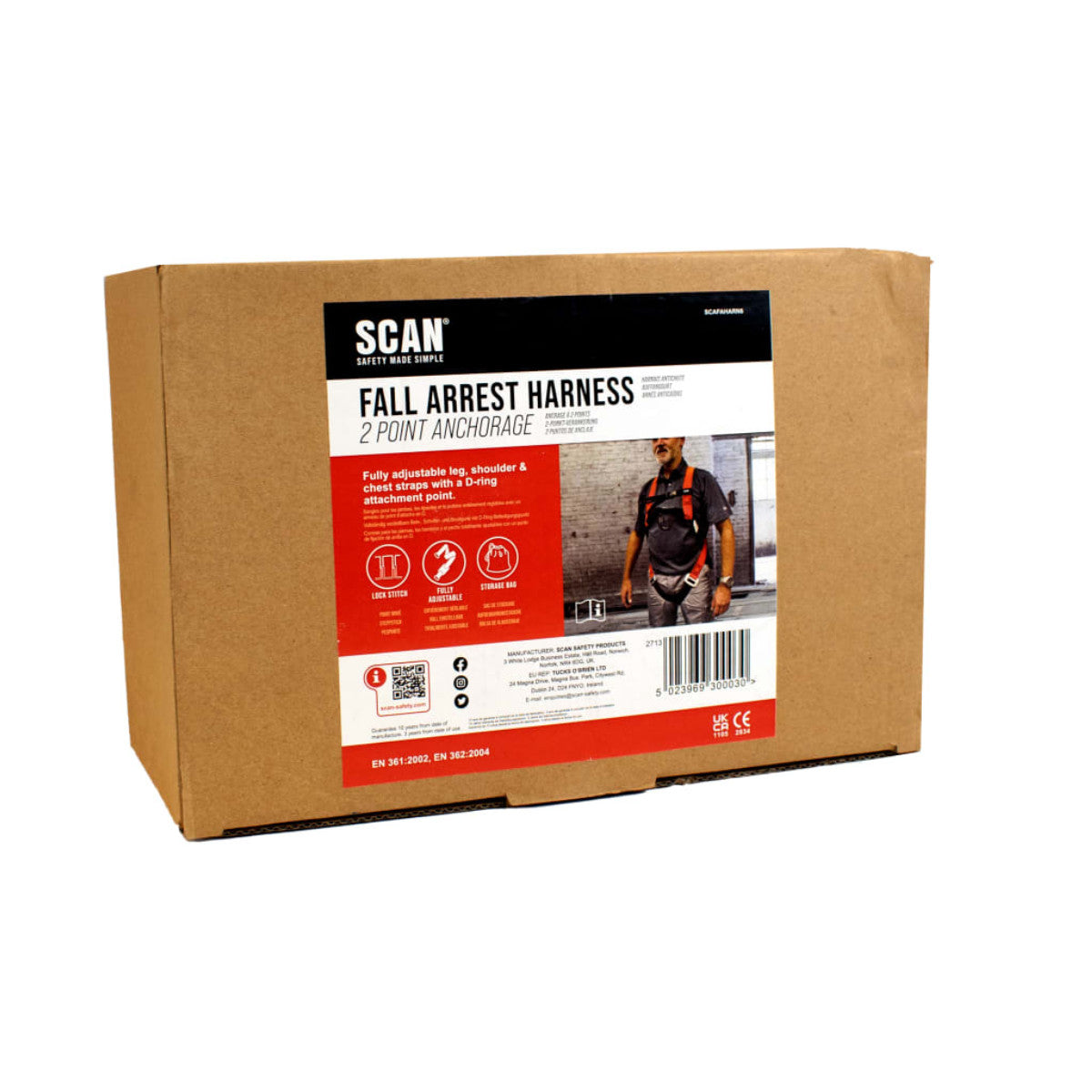Scan Fall Arrest Harness 2-Point Anchorage SCAFAHARN6